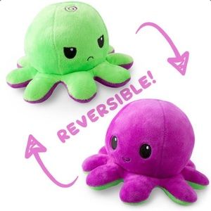 Reversible Octopus Plush Mood Pillow
